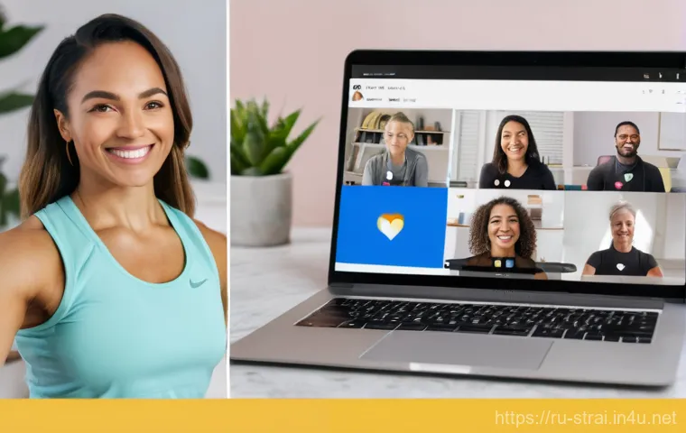 스포츠 트레이너가 알아야 할 마케팅 스킬 - A vibrant, energetic scene featuring a male fitness trainer, late 20s, with a strong, athletic build...